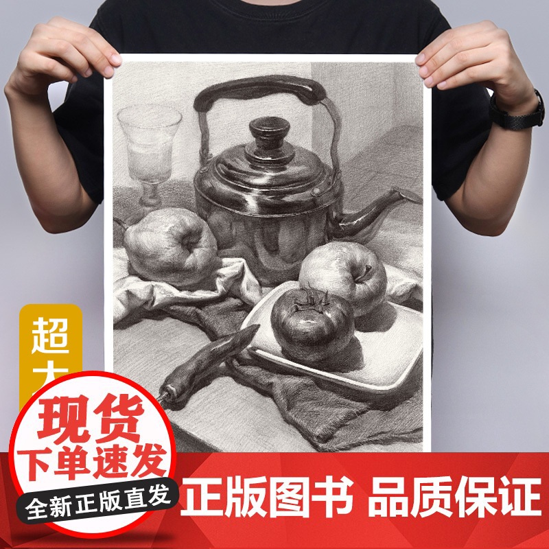 2021新书 素描静物临摹卡8开临摹范本组合画册集美术基础单个罐子sh高清大图