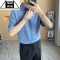 希杰狮王衬衫男短袖夏季皱免烫薄款宽松冰丝白色衬衣青年上班商务正装潮