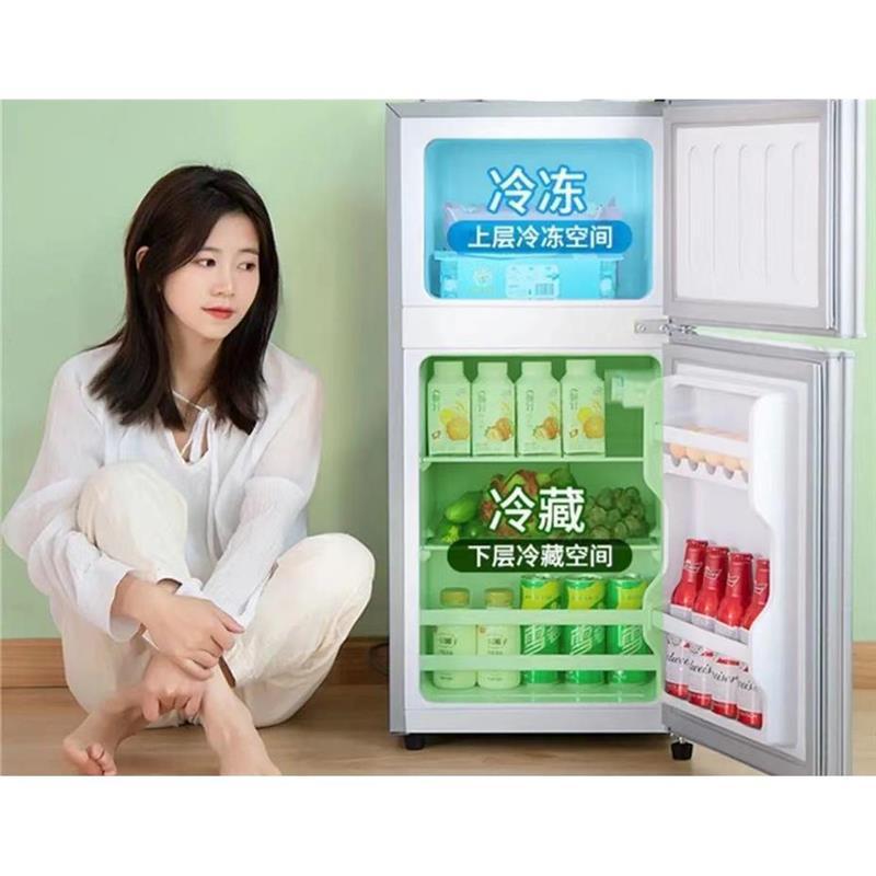 一级节能小冰箱家用小型宿舍租房用电冰箱冷藏冷冻迷你双开门|双门138金色一级能效日耗0.3度