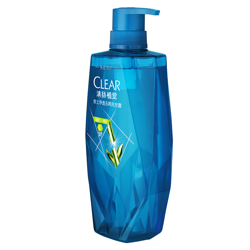 清扬 (Clear) 植觉男士净透去屑洗发露700ml 竹叶精华[联合利华]