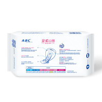 abc 卫生巾 夜用 超薄0.1cm 超长420mm 超宽170m 单包3片装 KMS清凉舒爽 亲柔立围 棉柔 姨妈巾