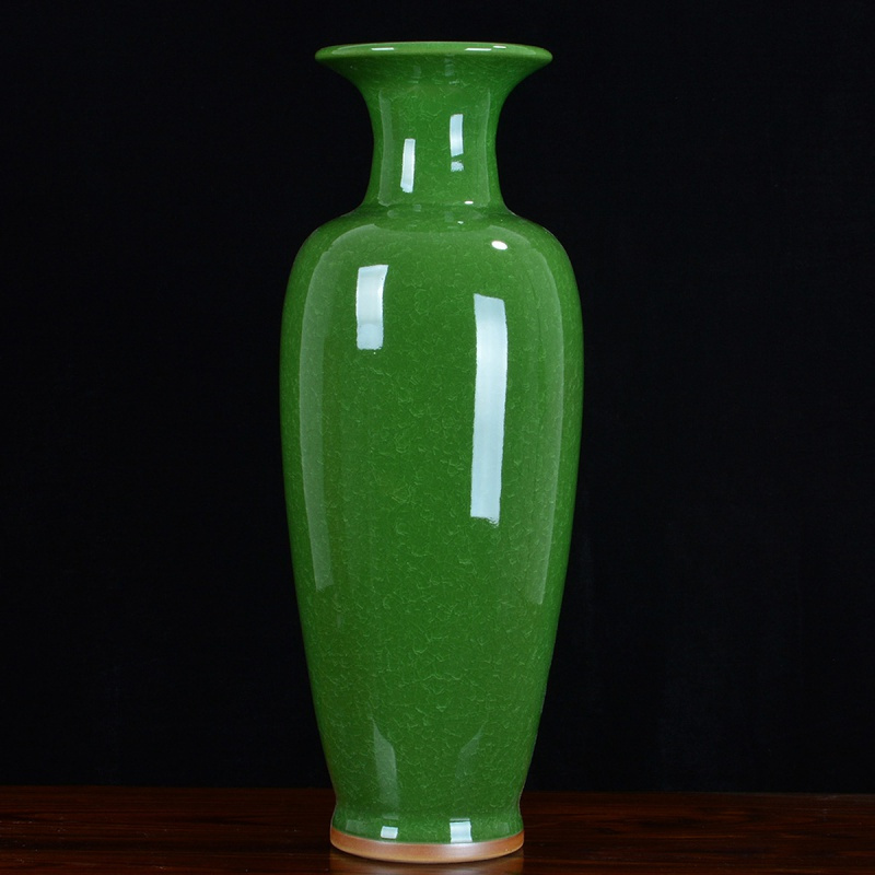 陶瓷大花瓶客厅落地仿古钧瓷现代中式瓷器家居装饰品摆件三维工匠富贵