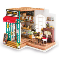 若态若来diy小屋 手工制作拼装小房子模型玩具创意拼插拼图艺术屋男生女生生日礼物 DG109西蒙的时光咖啡店