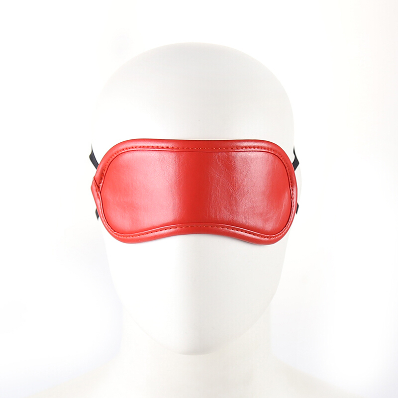 桃色缘 带硅胶口塞眼罩皮革头套 sm情趣用品男女用器具SM夫妻激情私密游戏另类调教成人性玩具 大红口球头套高清大图