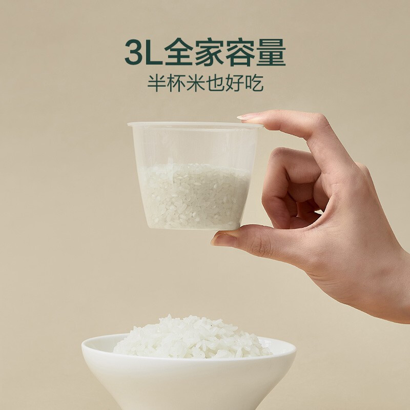 苏泊尔(SUPOR)电饭煲电饭锅3L迷你2-6人带蒸架全自动多功能机械式小电饭煲复古绿SF30B705B