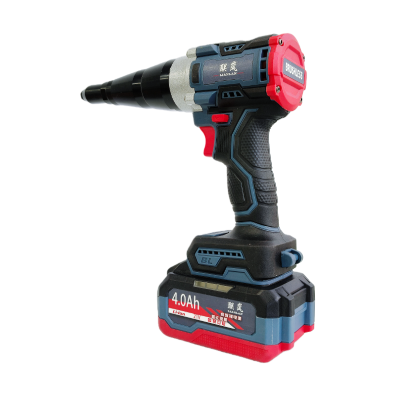 联岚无刷锂电铆钉枪抽芯电动压铆枪/套高清大图