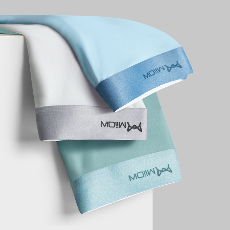 猫人3条装男士内裤男冰丝石墨烯四角裤夏季透气平角裤薄款大码纯色秋冬四季款 1516浅蓝/浅灰/果绿【3条装】 3XL适合体重150-170斤