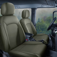 星空迷 全包围四季专车专用汽车座椅套 军绿皮革款【猛士前排双座】