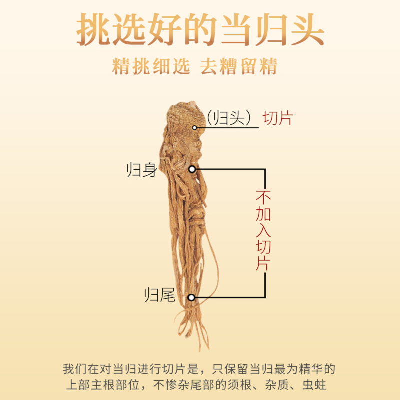 宝元堂甘肃正品当归片100g 新鲜当归头切片 可搭配黄芪党参