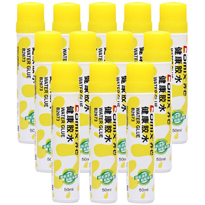 齐心(COMIX)B2673 50ml实惠装海绵头液体胶水