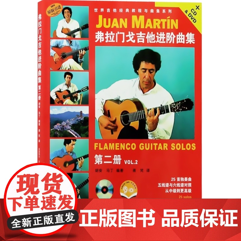弗拉门戈吉他进阶曲集(第二册)(附CD.DVD各一张)(附音视频)高清大图
