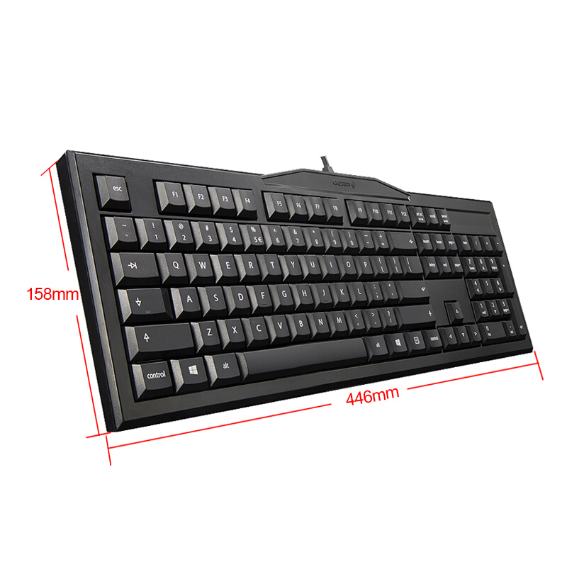 樱桃(Cherry)机械键盘MX-BOARD 2.0 G80-3800 黑色黑轴 吃鸡键盘