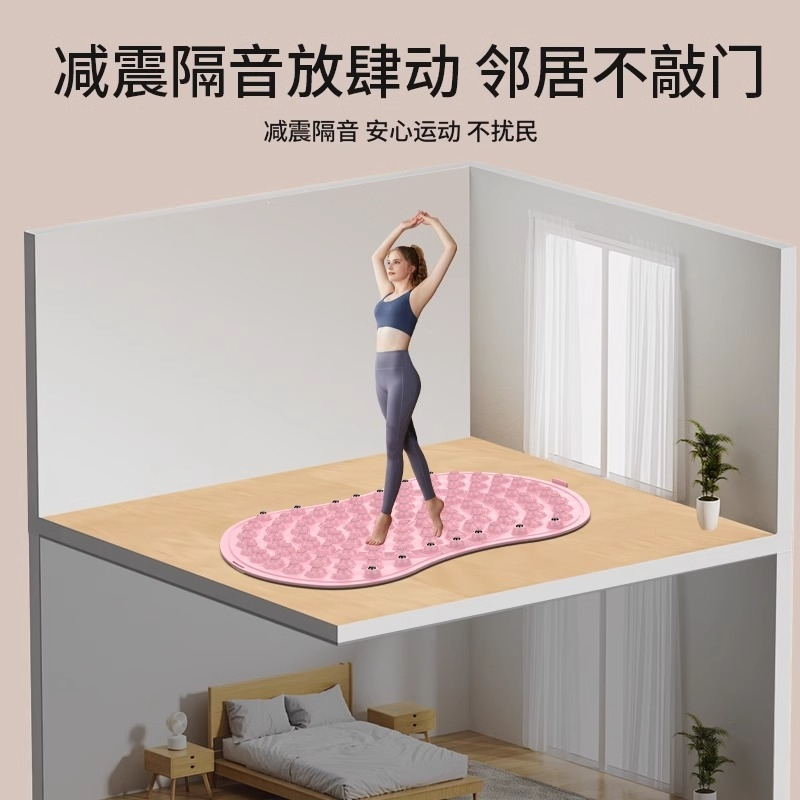 圆形指压板超慢跑足底按摩垫子室内原地跑步专用脚底踩趾压板