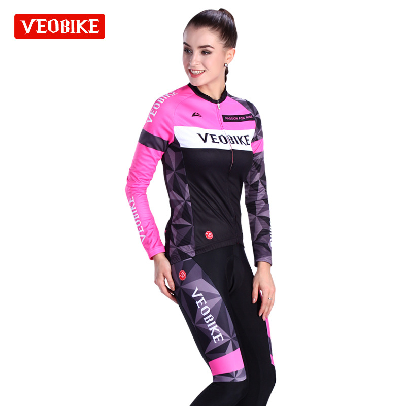 VEOBIKE 唯派丝路女款山地自行车骑行服套装 春夏秋长袖骑行服女