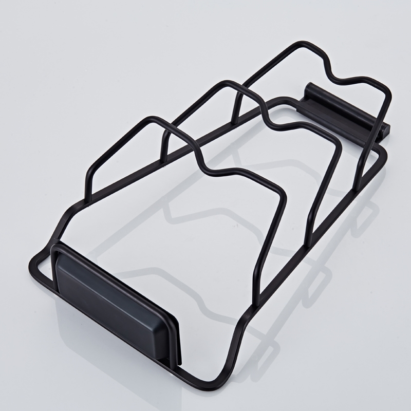 黑色厨房锅盖架壁挂式免打孔家用大锅盖收纳架置物架放菜板架子