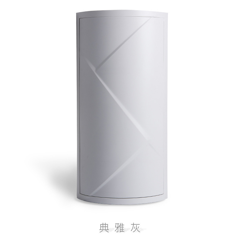卫生间转角收纳柜免打孔旋转置物架厨房墙角厕所三角卧室壁挂角柜收纳柜三维工匠 灰色2个