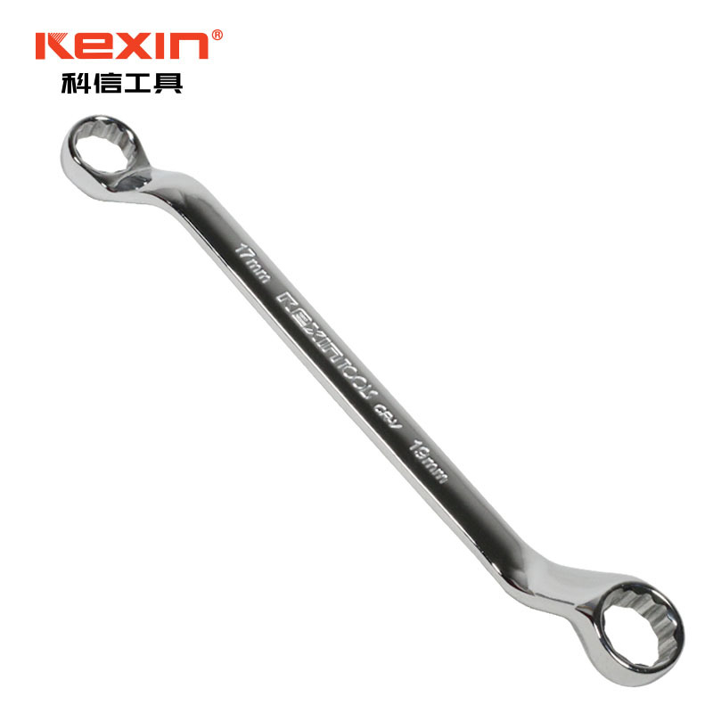 科信(kexin)全抛光铬钒钢双头梅花扳手 16*18mm KX641618A 2把