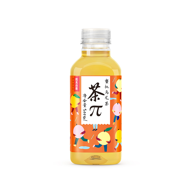 农夫山泉茶π(茶派)果味茶蜜桃乌龙茶500ml*24瓶整箱