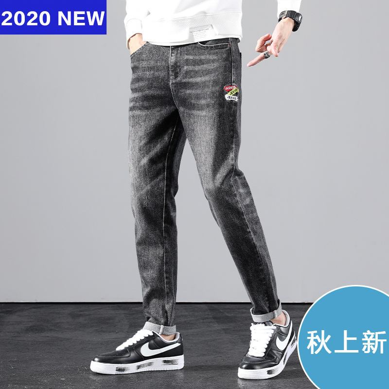 美特邦杰2021春季新款弹力牛仔裤男韩版潮流修身直筒休闲百搭男裤子春秋款男士牛仔裤直筒休闲牛仔男裤子长裤子