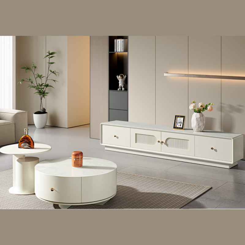 沃灏 茶几电视柜组合（主几：800*800*400 边几：550*480电视柜：1950*380*400）高清大图