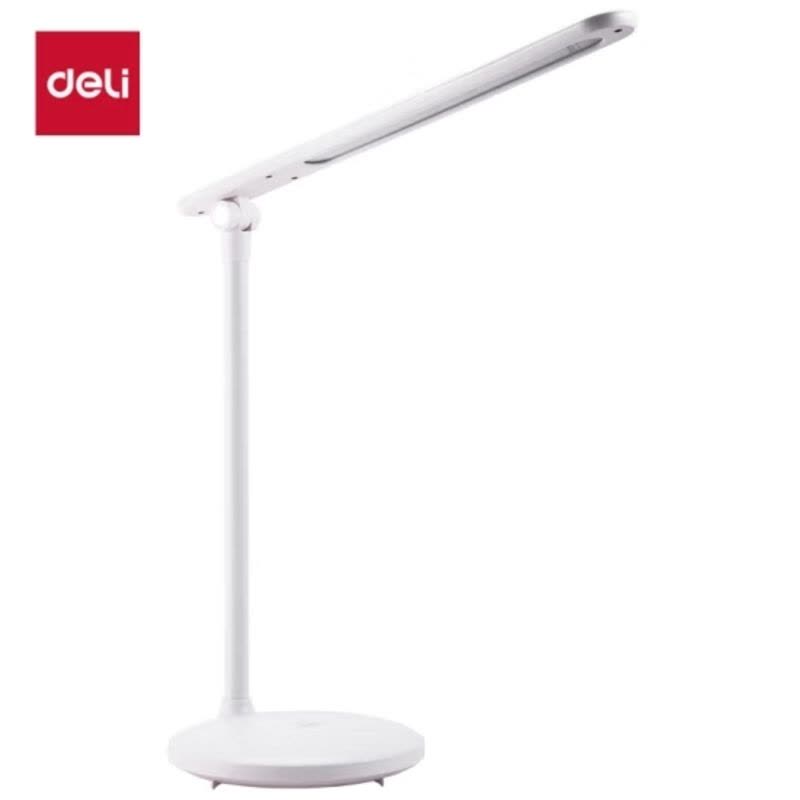 得力(deli)4328 可充电式折叠护眼台灯LED充电台灯白色图片