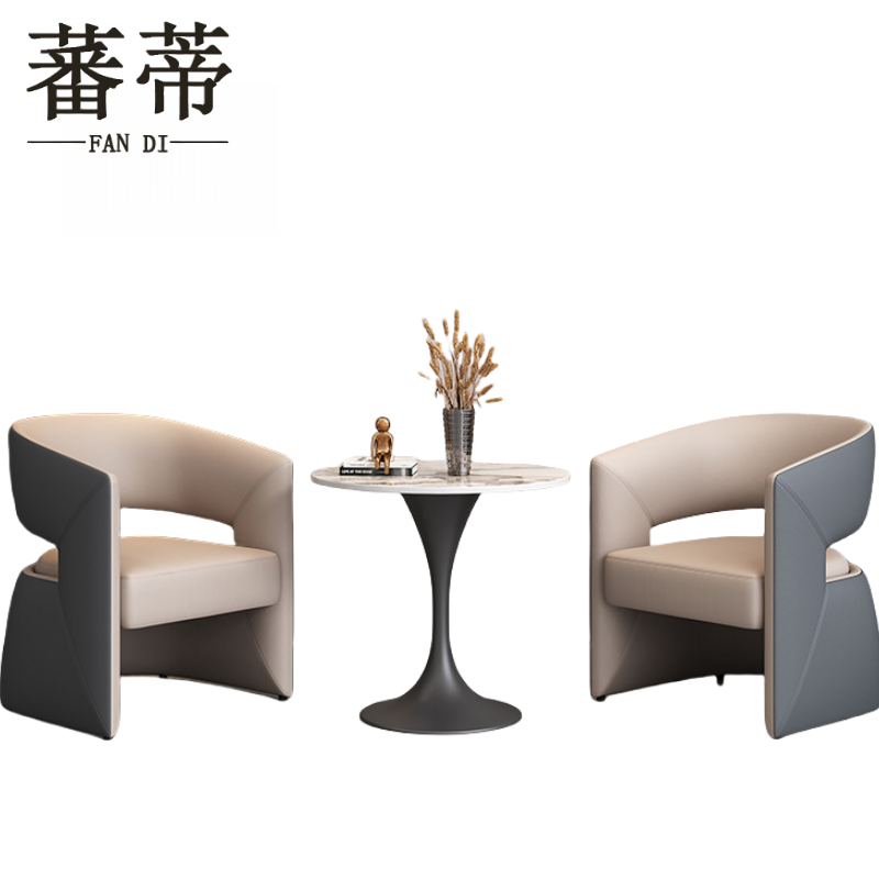 蕃蒂 接待桌椅一桌二椅套