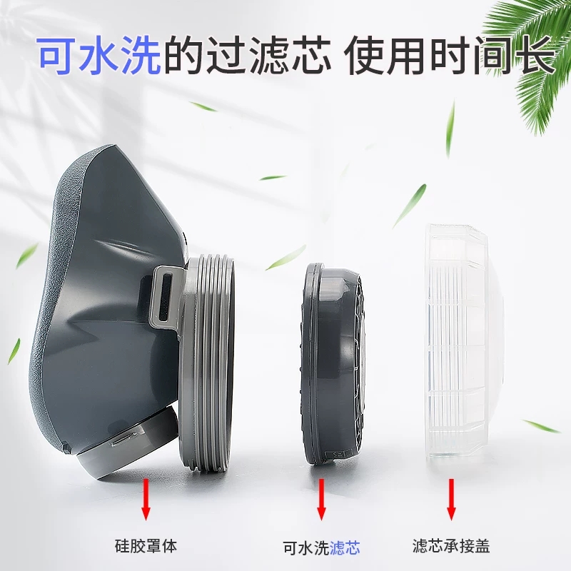 重松口罩U2K滤芯防尘打磨煤矿石材工业粉尘防毒面具防灰尘高清大图