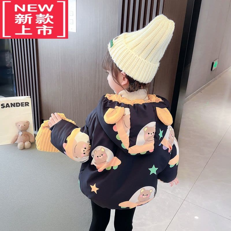 可莉允女童棉服冬季2022年新款儿童短款女宝宝加厚棉袄小童洋气冬装外套图片