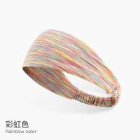 男女跑步运动发带户外健身瑜伽吸汗束发带彩色高弹男女头巾止汗带