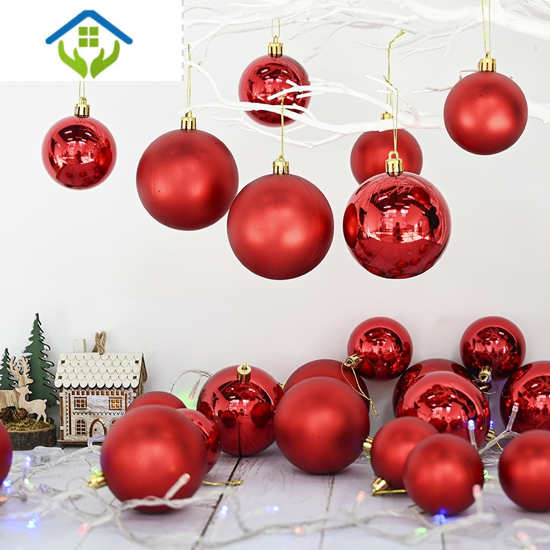 御蓝锦圣诞树装饰品彩球圣诞挂饰挂件圣诞球店铺布置吊球创意橱窗装饰