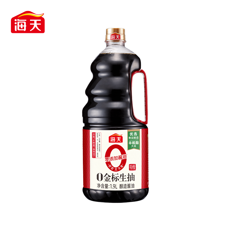海天 0添加金标生抽1.9L/瓶