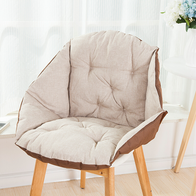 椅垫坐垫靠垫一体办公室护腰靠背板凳电脑餐椅子藤椅学生连体垫子