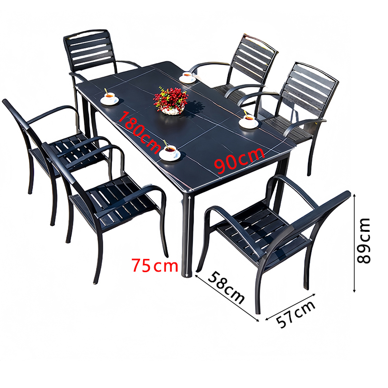 芙瑞塔户外桌椅 户外桌椅1.8米套