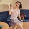 [2.5折价46元]唐狮新款衬衫女夏薄款短袖外套泡泡袖衬衣设计感法式小众上衣