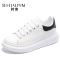 时言(SHIYAN)网红小白鞋女2024春夏新款厚底增高女士单鞋韩版潮流板鞋女轻便透气女士休闲鞋