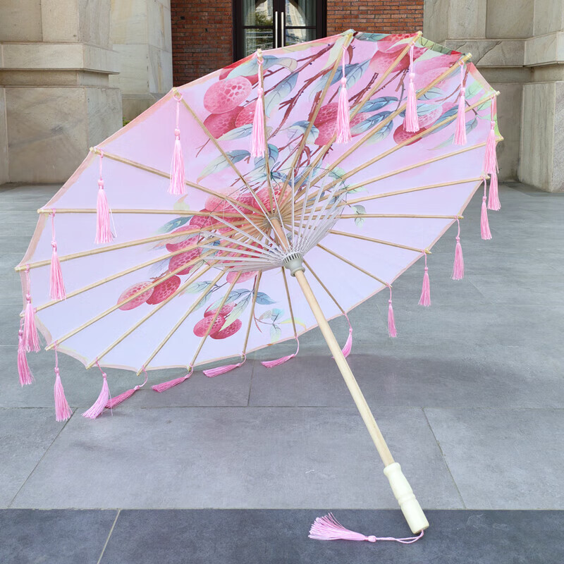 油纸伞女古风舞蹈走秀演出古装伞汉服花伞流苏伞防雨防晒儿童高清大图
