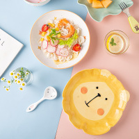 亿嘉IJARL 日式卡通碗碟套装动物可爱创意个性家用儿童餐具组合 儿童餐具组合-恐龙