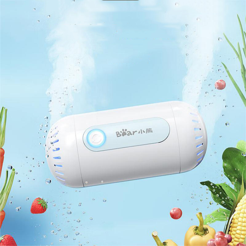 小熊(bear)果蔬清洗机 家用洗菜机双核净化器 食材净化器去农残无线便携 SJQ-B09F5 白色 / 台