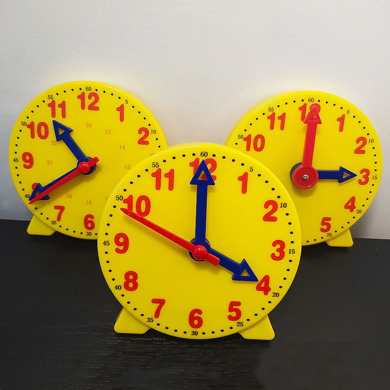 小学生钟表模具一年级数学钟表模型小学教具儿童认识时间学习器12小时