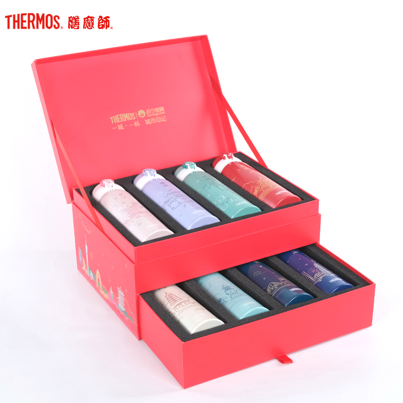膳魔师（Thermos）不锈钢真空保温杯时尚城市杯JNL-500礼盒装 304不锈钢 500ML 家用/通用
