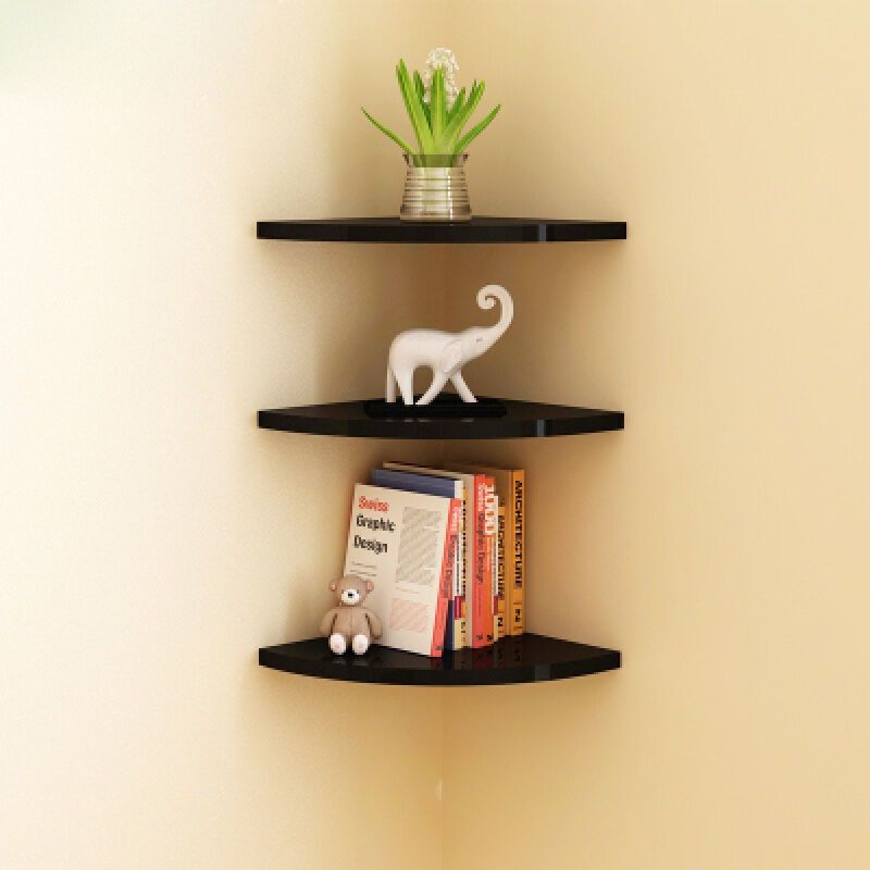 扇形墙上置物架烤漆转角搁板三角装饰架墙角托架墙壁角落壁挂隔板