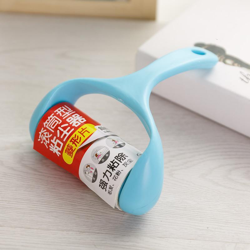 衣服粘毛器衣物去毛器可撕式粘尘纸除尘纸除毛刷器粘毛滚筒刷-升级版绿色+6卷纸