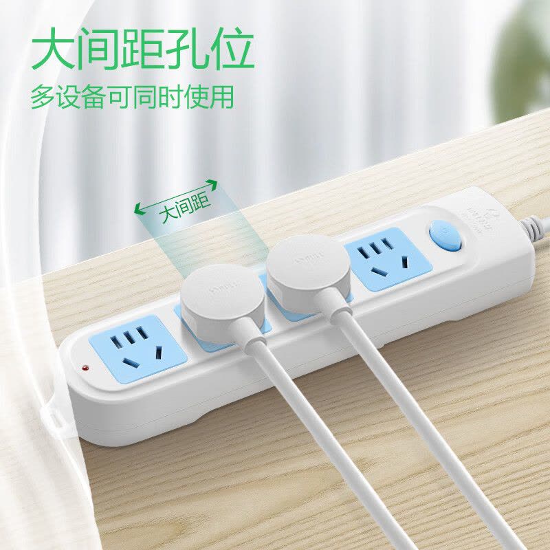 公牛 GN-601新国标插座4位总控全长1.8米图片