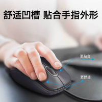 罗技 M90 有线光电鼠标 电脑笔记本家用鼠标 左右手通用对称鼠标 USB即插即用 黑色