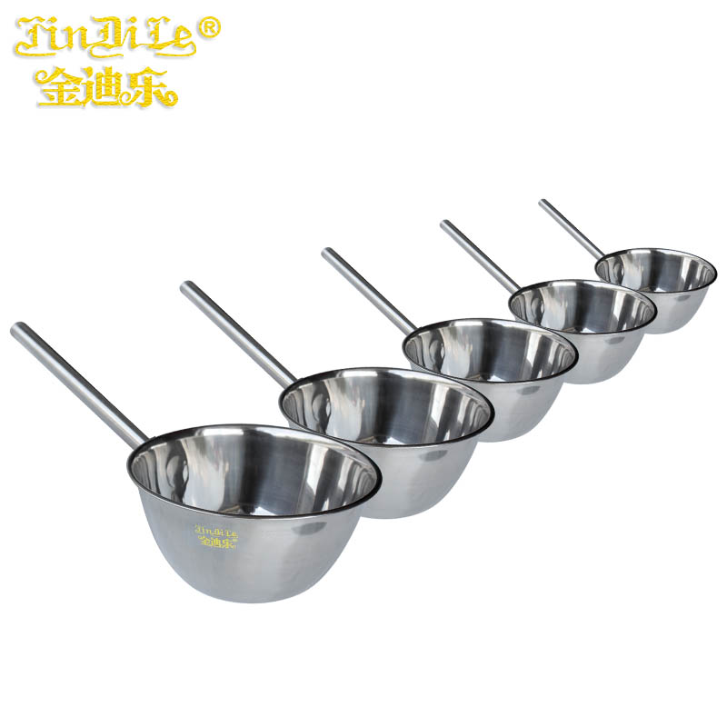 金迪乐不锈钢加长柄勺汤粥勺舀水瓢高清大图