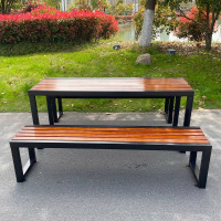 质凡户外庭院露天桌椅 一桌二椅组合 150*60*75cm