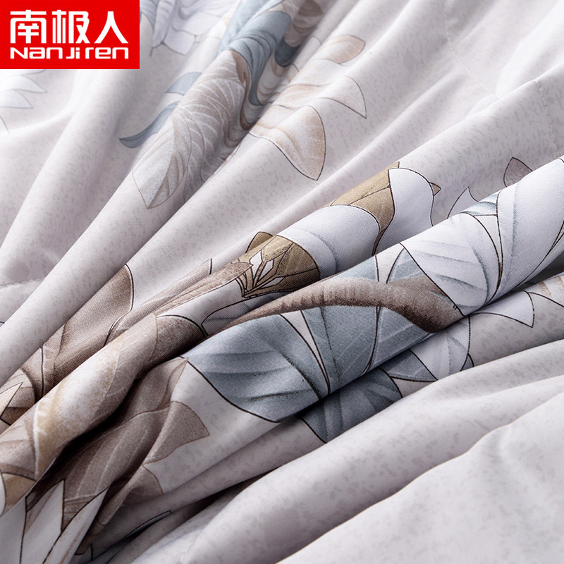 南极人(NanJiren)家纺 可水洗天丝夏被纤维平纹夏凉被 床上用品花朵/草/叶子空调被子被芯