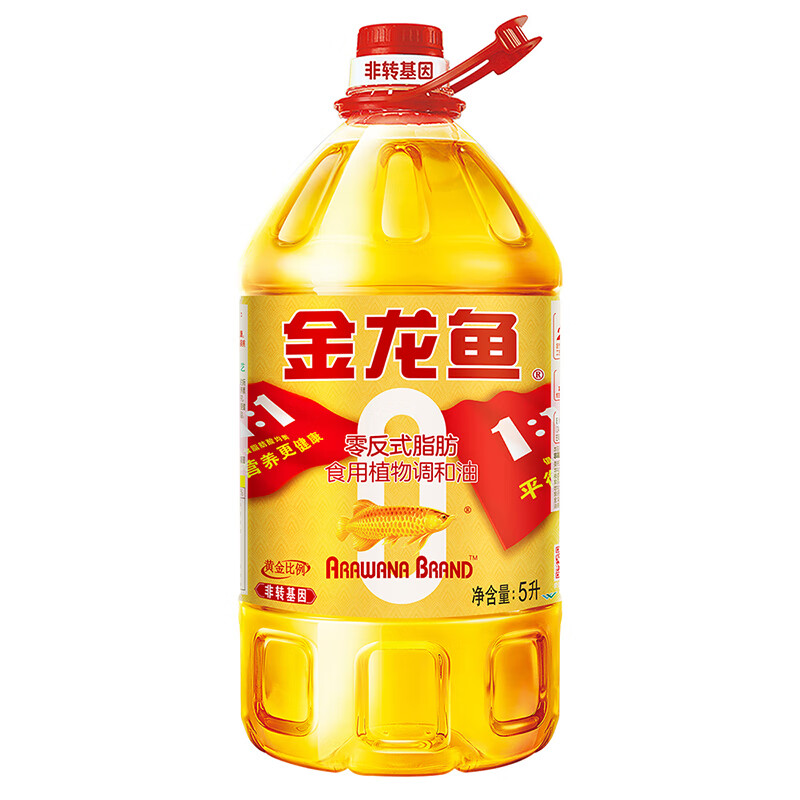 金龙鱼黄金比例调和油(非转基因)5L*1(起订量:80瓶起)(此商品只限销售湖南省区域)高清大图