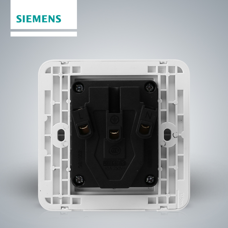 西门子(SIEMENS)开关插座 皓睿玉釉白系列10A五孔电源插座5UB01143NC01