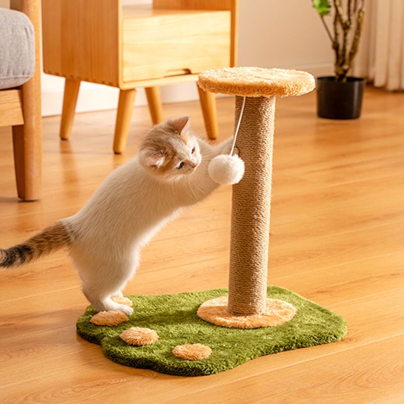 小号圆形剑麻白色(适合小猫) 猫抓板立式剑麻猫抓柱子猫爪板耐用不掉屑防抓逗猫玩具猫咪用品
